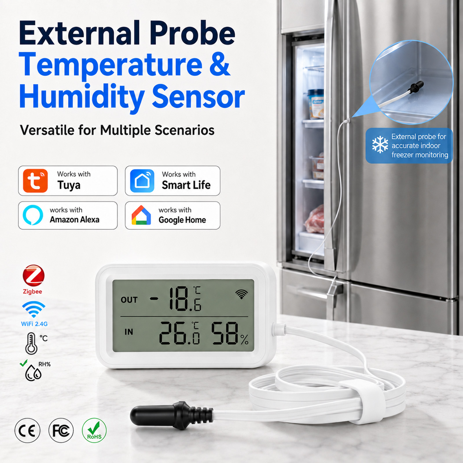 Harici Su Geçirmez Sıcaklık Ne - Digital Hygrometer Probe incelemesi ve fiyatı